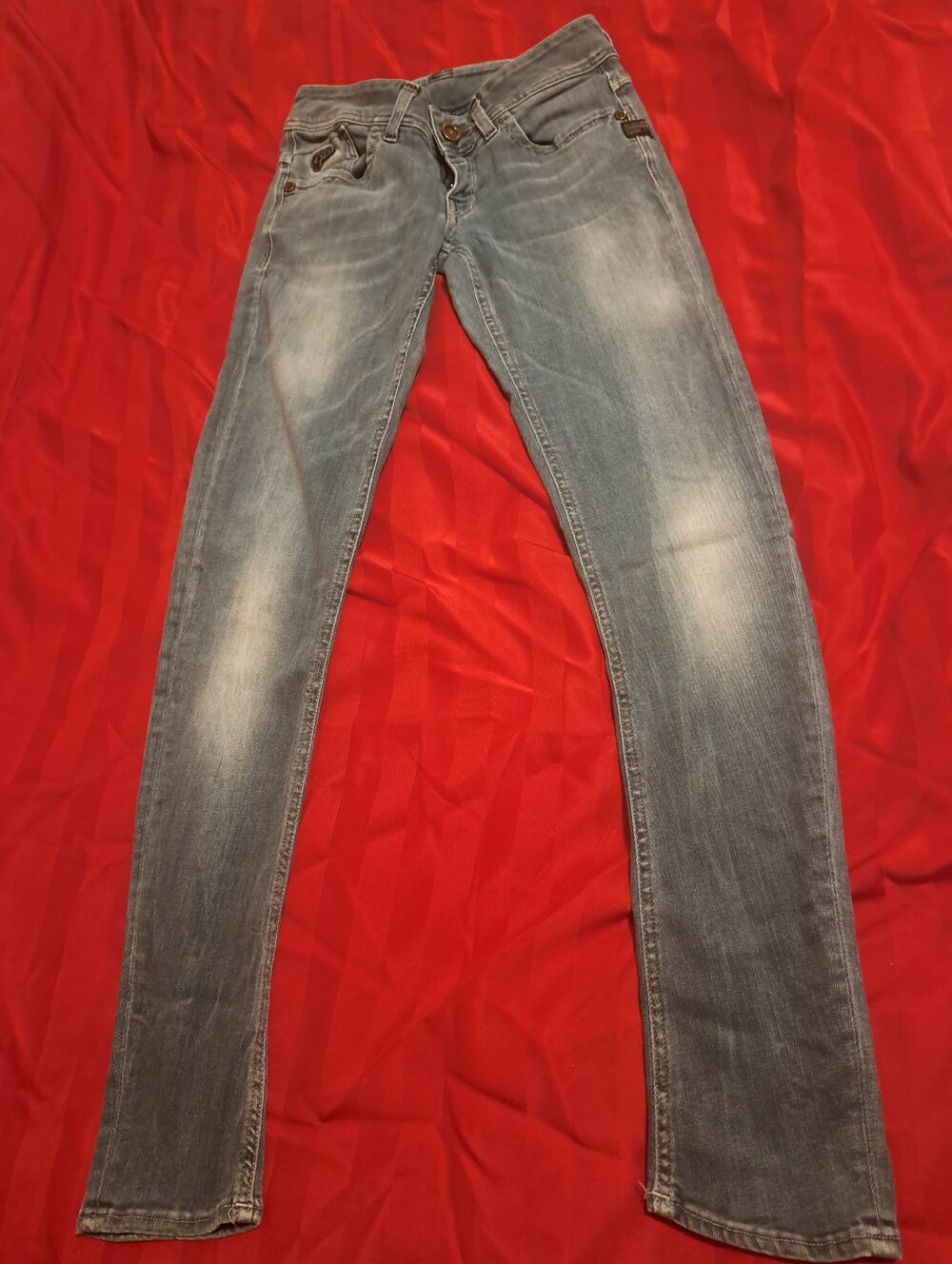 G Star Slim Fit Women Grey  Washed Jeans